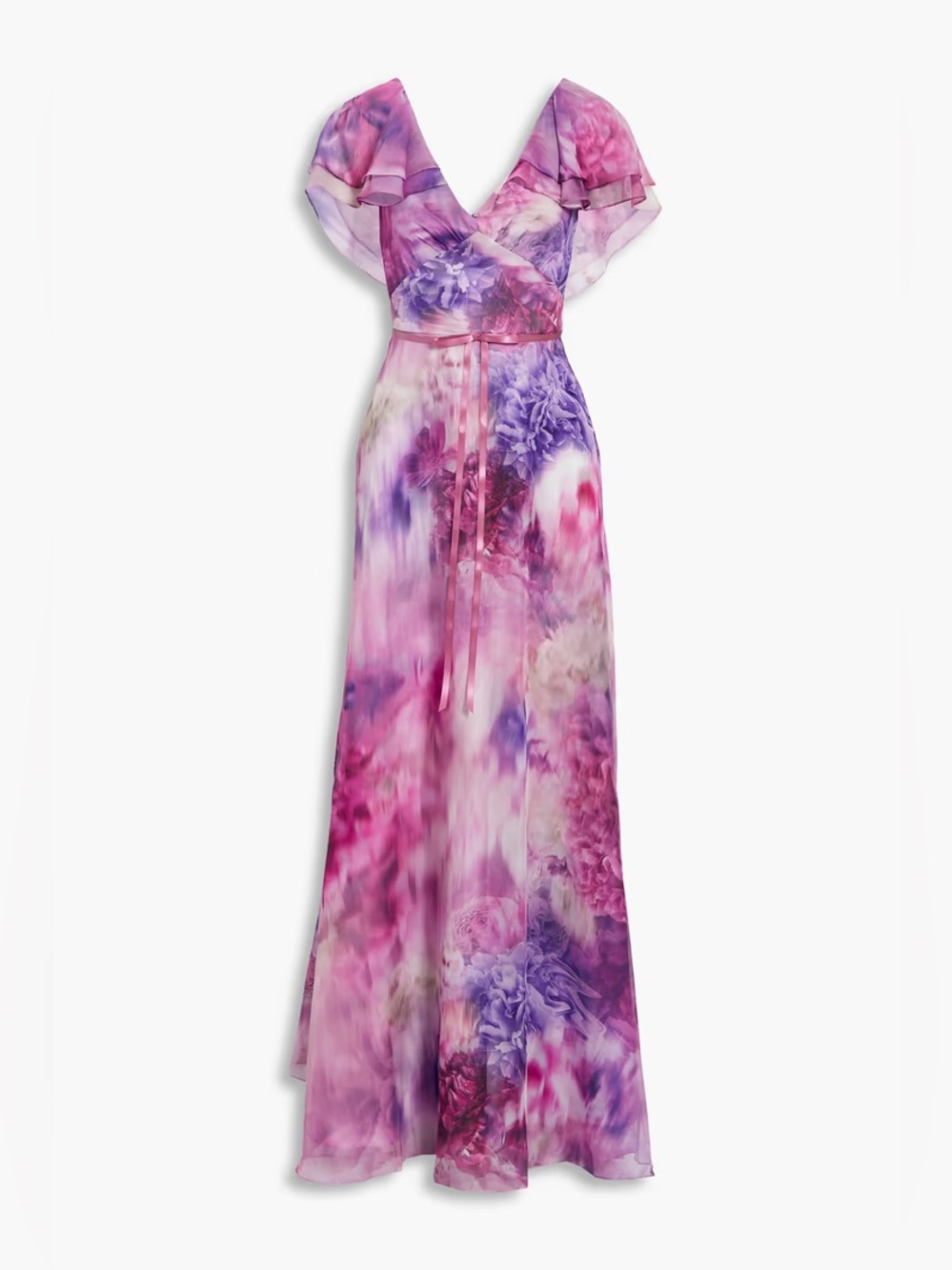 MARCHESA NOTTE Ruffled bow-embellished Floral-print Chiffon Gown
MSRP $795